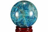 Bright Blue Apatite Sphere - Madagascar #100308-1